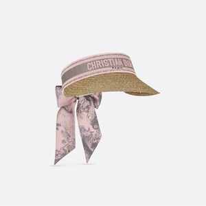 Women DIOR D-Ocean Visor With Mitzah Straw Visor